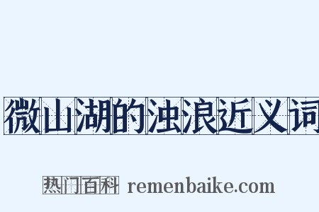 微山湖的浊浪近义词是什么意思的图片